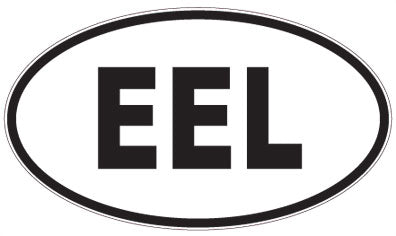 EEL - 3 Letter Initials Oval Magnet