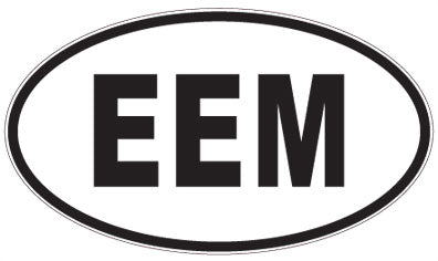EEM - 3 Letter Initials Oval Magnet
