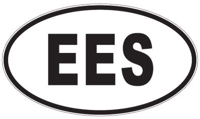 EES - 3 Letter Initials Oval Magnet