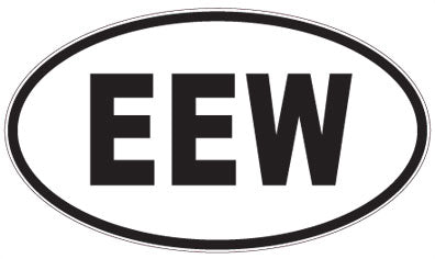 EEW - 3 Letter Initials Oval Magnet