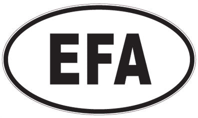 EFA - 3 Letter Initials Oval Magnet