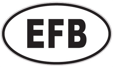 EFB - 3 Letter Initials Oval Magnet