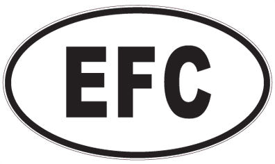 EFC - 3 Letter Initials Oval Magnet