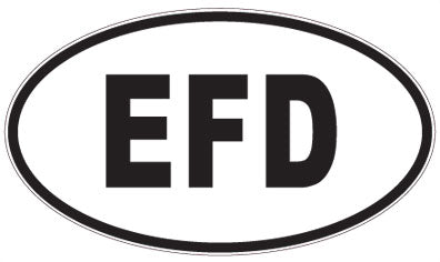 EFD - 3 Letter Initials Oval Magnet