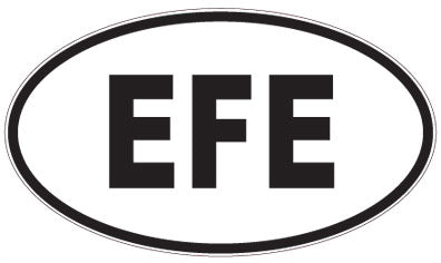 EFE - 3 Letter Initials Oval Magnet