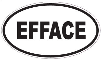 EFFACE - Oval Sticker