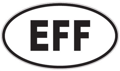 EFF - 3 Letter Initials Oval Magnet