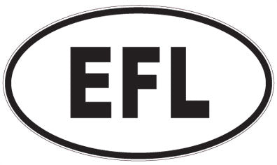 EFL - 3 Letter Initials Oval Magnet