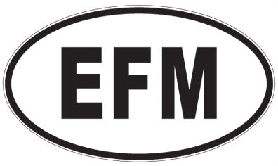 EFM - 3 Letter Initials Oval Magnet