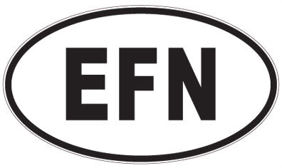 EFN - 3 Letter Initials Oval Magnet