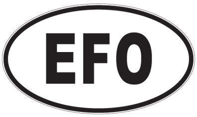 EFO - 3 Letter Initials Oval Magnet