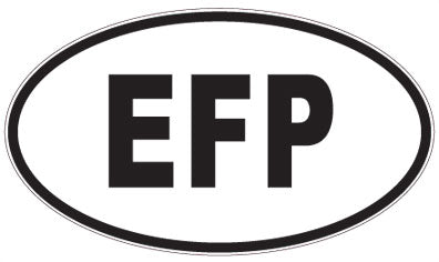 EFP - 3 Letter Initials Oval Magnet