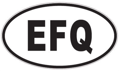 EFQ - 3 Letter Initials Oval Magnet