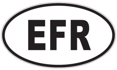 EFR - 3 Letter Initials Oval Magnet