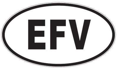 EFV - 3 Letter Initials Oval Magnet
