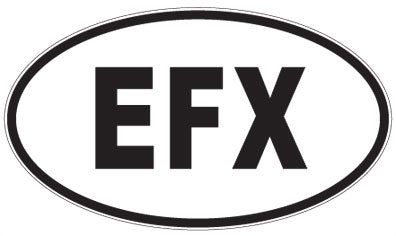 EFX - 3 Letter Initials Oval Magnet