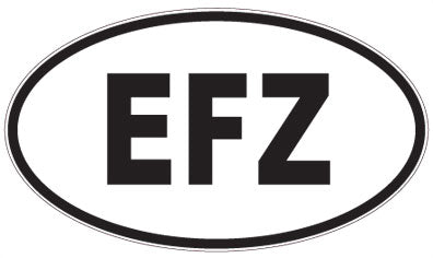 EFZ - 3 Letter Initials Oval Magnet