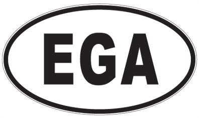 EGA - 3 Letter Initials Oval Magnet