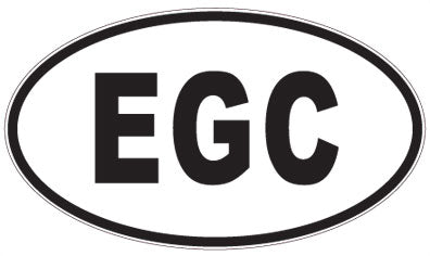 EGC - 3 Letter Initials Oval Magnet