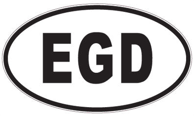 EGD - 3 Letter Initials Oval Magnet