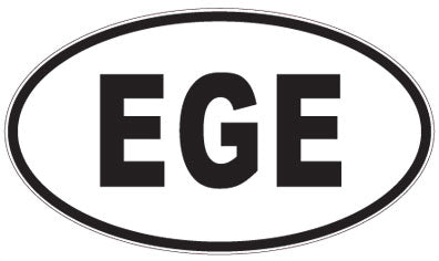 EGE - 3 Letter Initials Oval Magnet