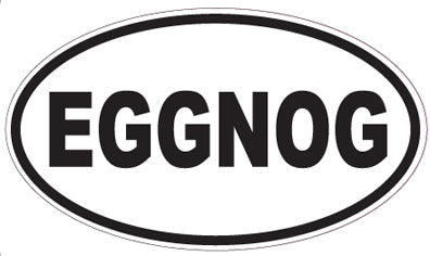 EGGNOG - Oval Sticker