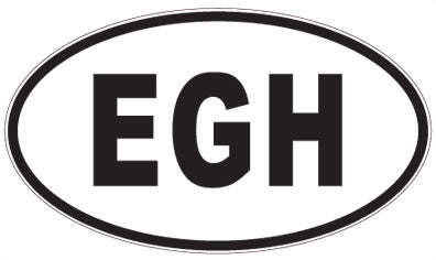 EGH - 3 Letter Initials Oval Magnet
