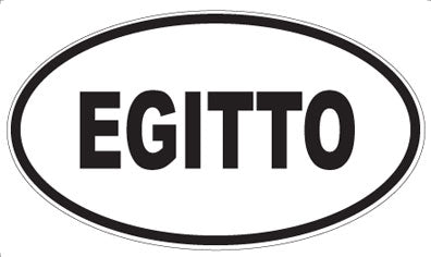 EGITTO - Oval Sticker