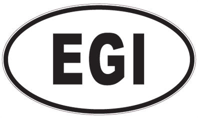 EGI - 3 Letter Initials Oval Magnet