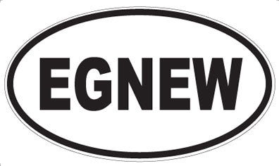 EGNEW - Oval Magnet