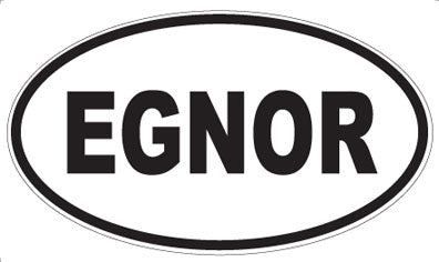 EGNOR - Oval Sticker