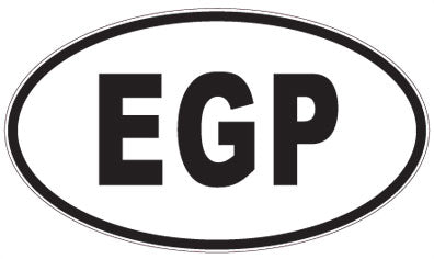 EGP - 3 Letter Initials Oval Magnet