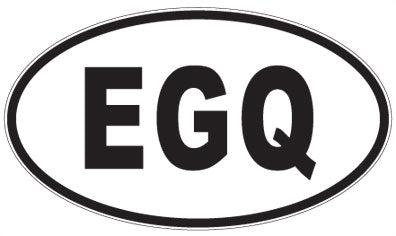 EGQ - 3 Letter Initials Oval Magnet