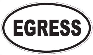 EGRESS - Oval Sticker