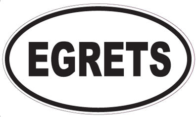 EGRETS - Oval Sticker