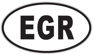 EGR - 3 Letter Initials Oval Magnet