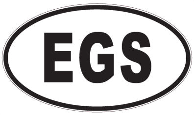 EGS - 3 Letter Initials Oval Sticker