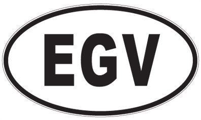 EGV - 3 Letter Initials Oval Magnet