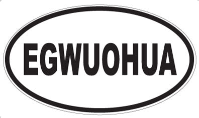 EGWUOHUA - Oval Sticker