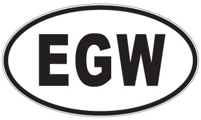 EGW - 3 Letter Initials Oval Magnet