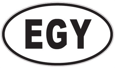 EGY - 3 Letter Initials Oval Magnet