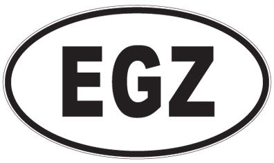 EGZ - 3 Letter Initials Oval Magnet