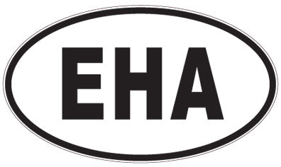 EHA - 3 Letter Initials Oval Magnet