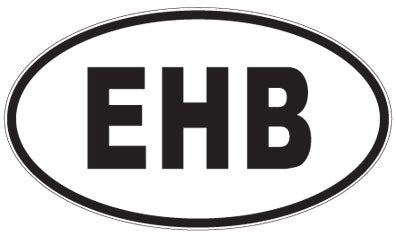 EHB - 3 Letter Initials Oval Magnet