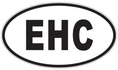 EHC - 3 Letter Initials Oval Sticker