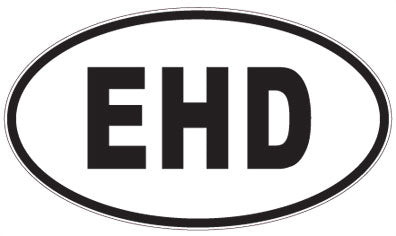 EHD - 3 Letter Initials Oval Magnet