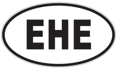 EHE - 3 Letter Initials Oval Magnet