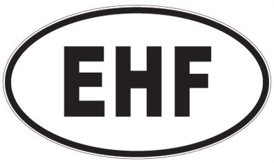 EHF - 3 Letter Initials Oval Magnet