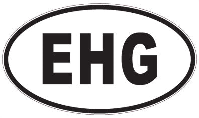 EHG - 3 Letter Initials Oval Magnet