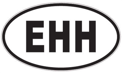 EHH - 3 Letter Initials Oval Magnet